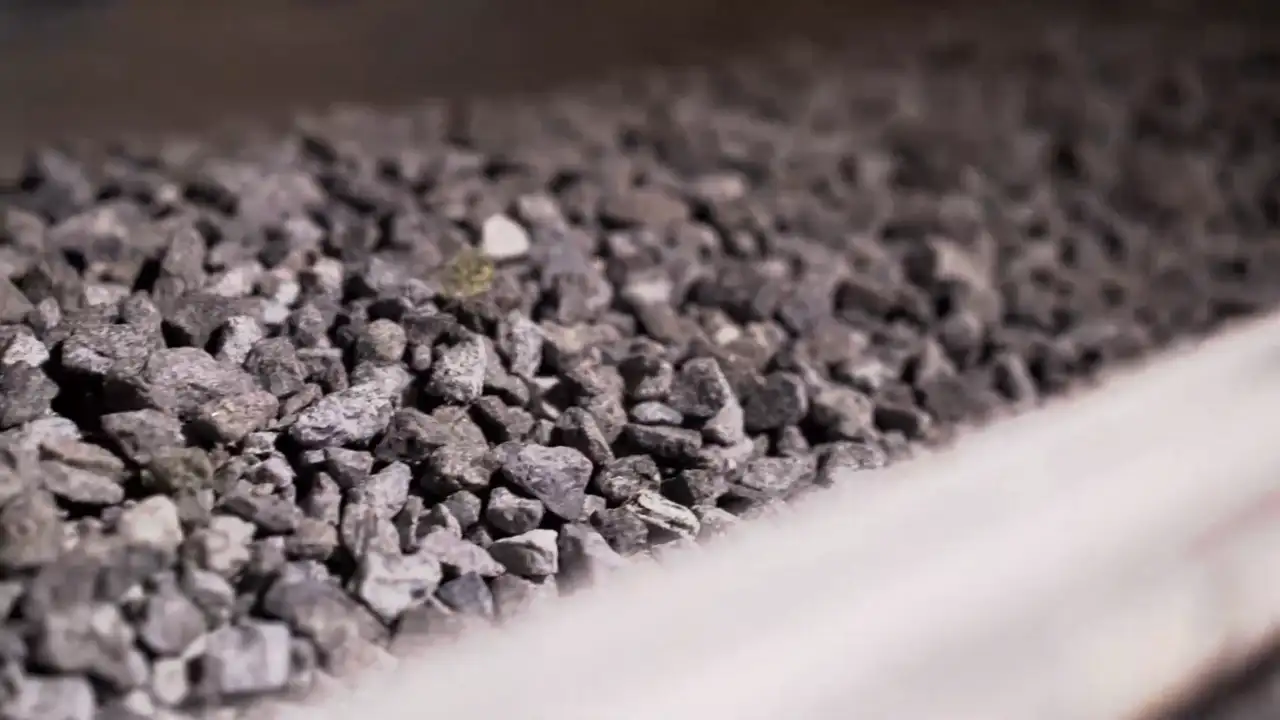 Crushed stone aggregates at the Shree Industries plant